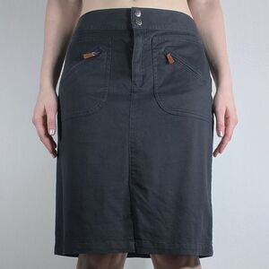 Vintage Low Rise Cotton Knee Length Skirt